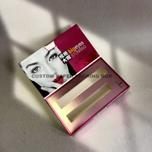 Custom Logo Eyelashes Box Packaging Box ho an'ny Pack Boxes Luxury Shipping Mailer Folding Paper Packaging for Eye Lash