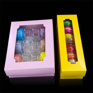 Atsetaadist läbipaistvad PVC karbid hulgimüük PET läbipaistev kast Macaron kinkepakend