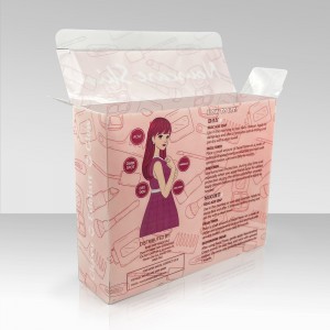 Nyomtatott meleg eladó erős és tartós összecsukható műanyag doboz kozmetikumokhoz, nyomattal egyedi logóval és márkával