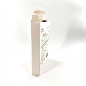 कस्टम लोगो सफेद कार्डबोर्ड प्रिंटिंग कॉस्मेटिक फोल्डिंग कार्टन त्वचा देखभाल पेपर बॉक्स कॉस्मेटिक पैकेजिंग बॉक्स