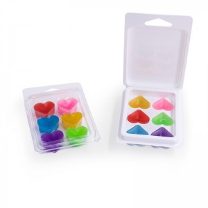 Wax Melt Clamshells Plastic Clear Blister Heart Wax Melt Clamshell Packaging For Wax Melts Candle Mold