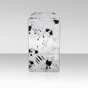 Logo personnalisé 4 pouces Funko Pop protecteur noir impression en plastique boîte transparente éclaboussures de sang jouet emballage avec fond automatique