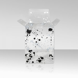 Benutzerdefiniertes Logo 4-Zoll-Funko-Pop-Schutz, schwarzer Druck, durchsichtige Kunststoffbox, blutbespritzte Spielzeugverpackung mit automatischem Boden