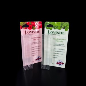 Caja transparente del envase de plástico de la barra de labios del brillo de labios del regalo transparente determinado de los productos cosméticos personalizados
