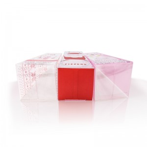 Anpassad tom hopfällbar pvc baby produkt klar plast lådor för fest favors plast klar förpackning låda för söt