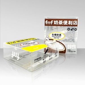 Clear Pvc Plastic Folding Packaging Box for Food Milk Tea λύση συσκευασίας