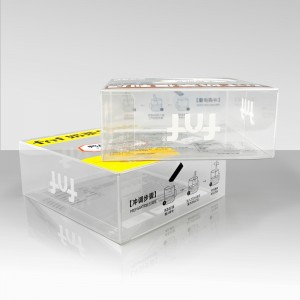 Genomskinlig PVC-plastvikbar förpackningslåda för förpackningslösning för matmjölk te