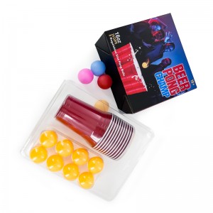 Amerikkalainen punainen väripeli 12 Pack Beer Pong Set kertakäyttöiset paksut kylmät ja kuumat muoviset juomajuomakupit