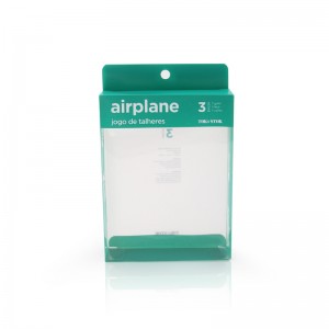 Caixa de agasallo de plástico Caixa de embalaxe de auriculares con xanela transparente de plástico con logotipo