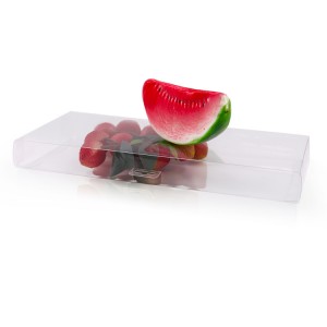 Maxsus Rojdestvo plastik qutilari toza PET konfet shokoladli Apple sovg'a qutisi oziq-ovqat qadoqlash