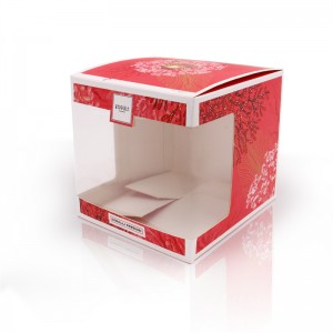 कैंडी केक कुकी के लिए पीवीसी विंडो के साथ मल्टी साइज स्क्वायर कार्डबोर्ड विंडो बॉक्स पैकिंग गिफ्ट पेपर बॉक्स