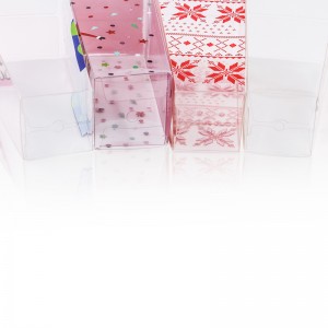 フルカラー印刷プラスチック包装箱クリスマス ギフト用のカスタム デザインのプラスチック Pvc ペット折りたたみ箱