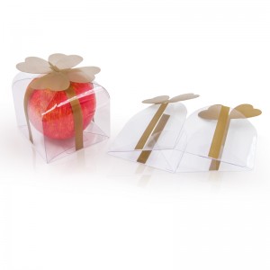 Custom Small Square Transparent ClearPET PVC Packaging Plastic Party Favor Box For Cupcake