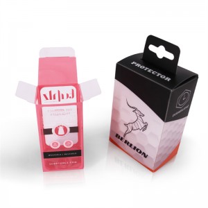 Прилагодено печатени пластични кутии за подароци за домашни миленици со проѕирен ацетатен прозорец за козметичка и лична нега со закачалка