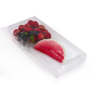 Custom Christmas Plastic Boxes Clear PET Candy Chocolate Favor Apple Gift Box Food Packaging