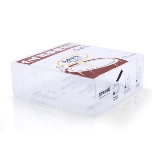 Wholesale custom easy folding colorful packing boxes PET materials plastic tea bags transparent packaging box