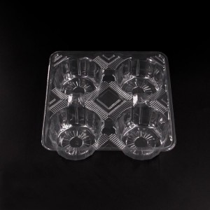 Eldobható buborékfóliás műanyag ételtartó tortadoboz ételtálca csomagolás egyedi csomagolás gyártás