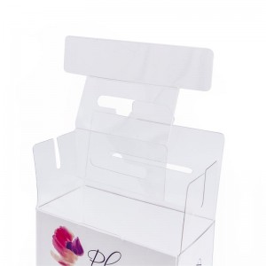 Hot sale customized clear transparent printed plastic pvc box package small plastic Cosmetics case packaging box