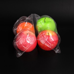Търговия на едро с прозрачна блистерна кутия за пресни плодове, прозрачна пластмасова кутия за опаковане на храна