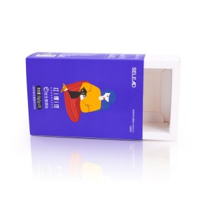 Logo Kustom Premium Mewah Penutup Geser Kertas Karton Kaku Kemasan Hadiah Kotak Laci Kecil Dengan Pita