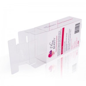 Гореща продажба персонализирана прозрачна прозрачна отпечатана пластмасова pvc кутия пакет малка пластмасова опаковъчна кутия за козметика