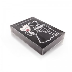 Fereastră PVC transparentă, carton rigid alb, închidere magnetică, ambalaj personalizat, cutie cadou pătrată cu capac transparent