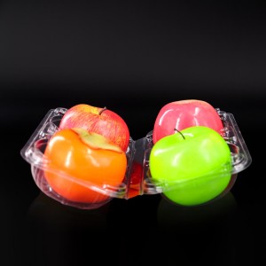 Scatola di imballaggio in blister trasparente all'ingrosso per frutta fresca, scatola di imballaggio in plastica trasparente per alimenti