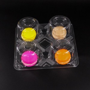 Embalaje de bandeja de comida de caja de pastel de envase de comida de plástico desechable, fabricación de embalaje personalizado