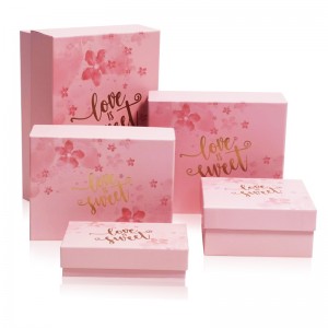 ຂາຍສົ່ງ Custom Luxury Printed Boxes Cardboard Paper Gift Packaging lId ແລະຖານສໍາລັບຂອງຂວັນແລະເຄື່ອງປະດັບ