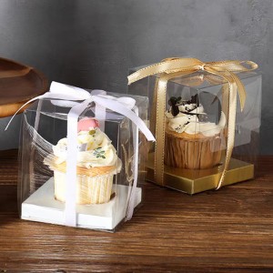 1 Hole Clear Cupcake Box