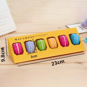 6 Holes Macaron Box With Clear Cover
