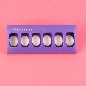 6 Holes Macaron Box With Clear Cover