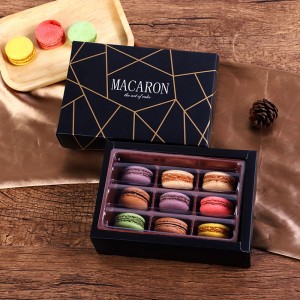 Black Macaron Box