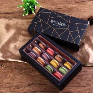 Black Macaron Box