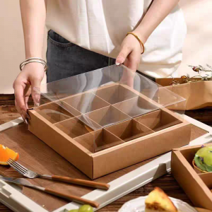 Clear 9-Holes Pastry Box