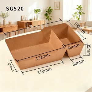 Double-Compartment Boat-Shaped Box