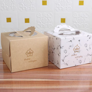 Gold-stamped Hand-held Cake Box