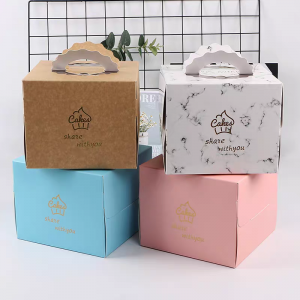 Gold-stamped Hand-held Cake Box