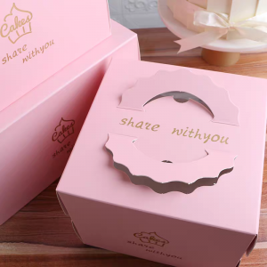 Gold-stamped Hand-held Cake Box