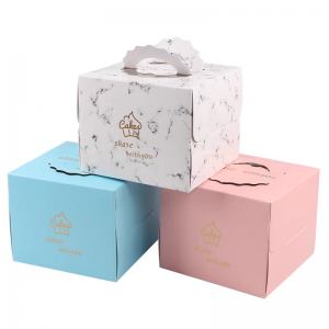 Gold-stamped Hand-held Cake Box