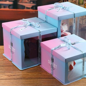 Half Window Clear Cake Box