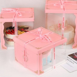 Half Window Clear Cake Box