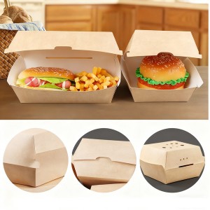 Kraft Cardboard Burger Boxes