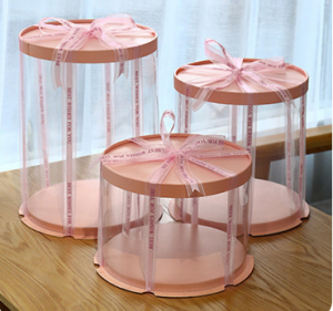 Round Transparent Cake Box