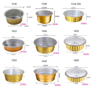 Y130-W350+450Round aluminum foil food container