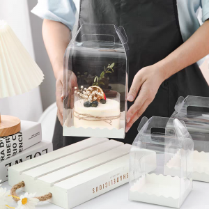 Transparent Cake Box With Handle