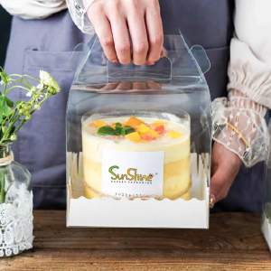 Transparent Cake Box With Handle