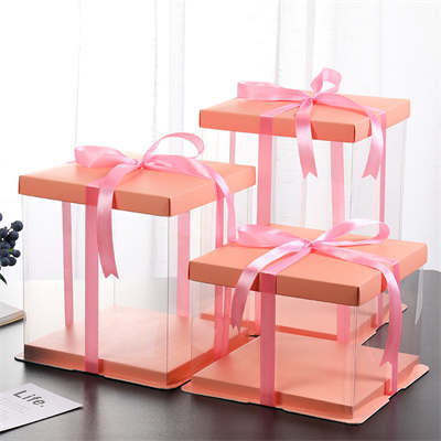 Professional Bakery Box Pink With Window