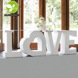 New Style High Quality Custom white PVC letter BABY table for Wedding Events