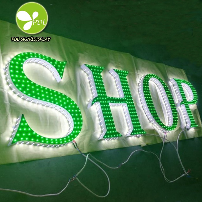 Free Sample Waterproof Custom Pixel Led Frontlit Logo And Letter Sign for Shop Name Board Featured Image